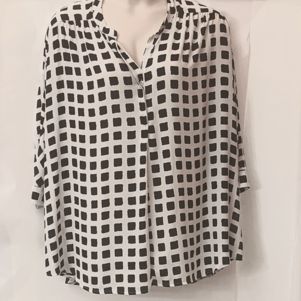 Lane Bryant 3/4 Sleeve Popover Blouse Size 26/28